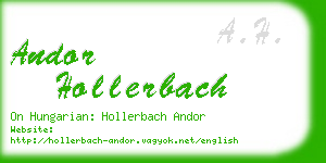 andor hollerbach business card